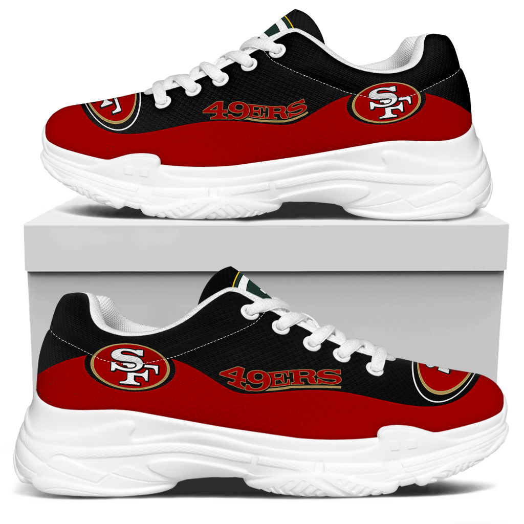 Women's San Francisco 49ers Edition Chunky Sneakers With Line 003